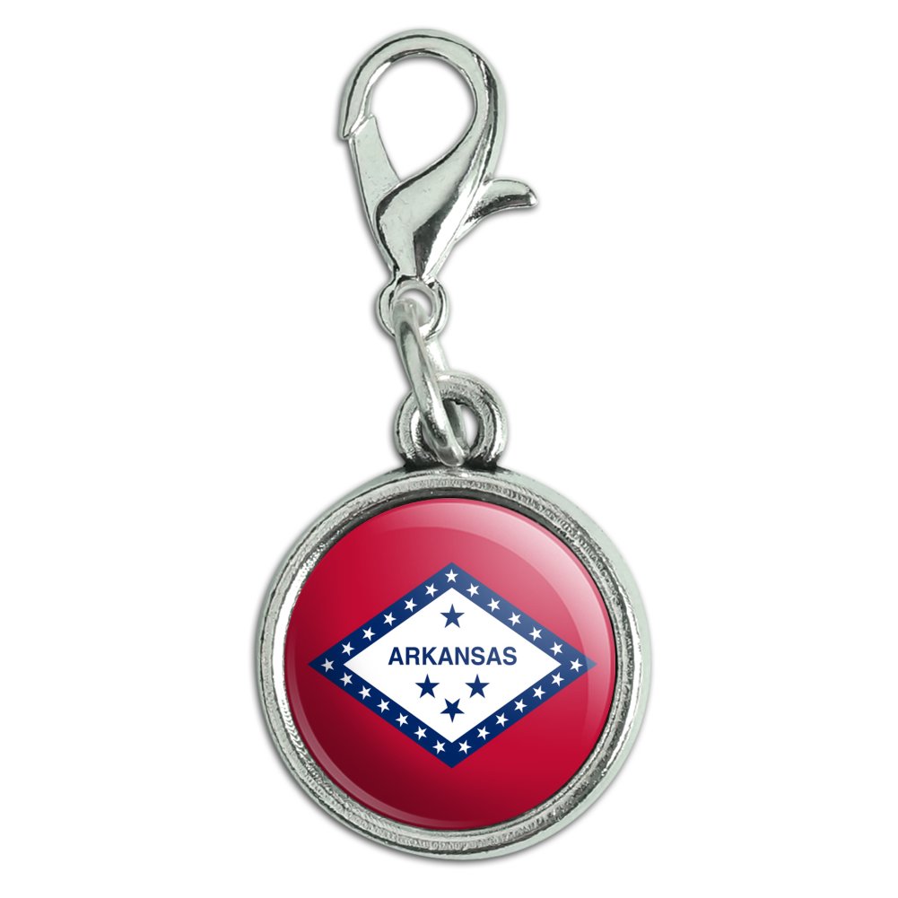 GRAPHICS & MORE Iowa State Flag Antiqued Bracelet Pendant Zipper Pull Charm with Lobster Clasp