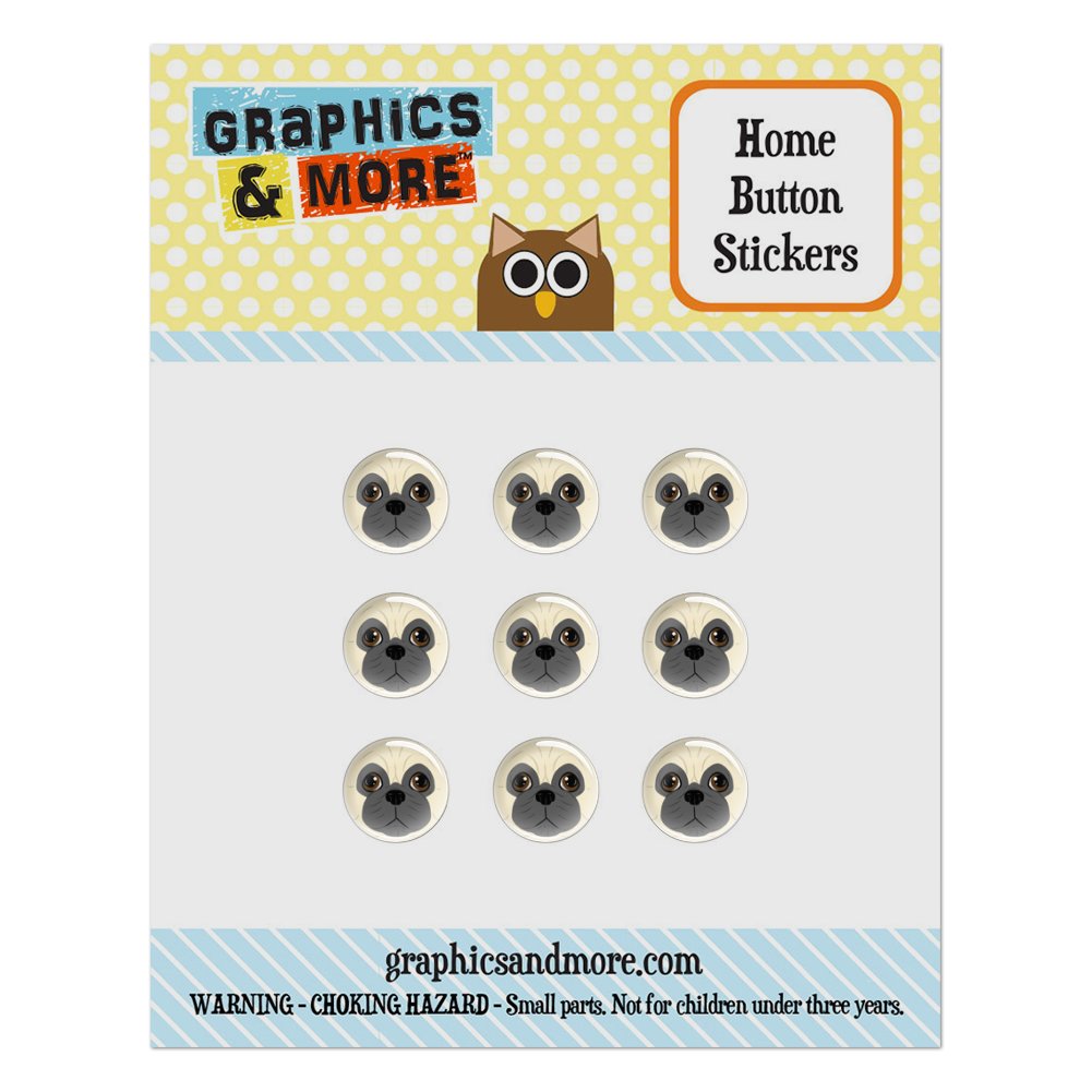 miniature 46  - Bouton Home Stickers Set fit Apple iPhone 5 5 C 5 S 6 6 S Plus Dog chiot