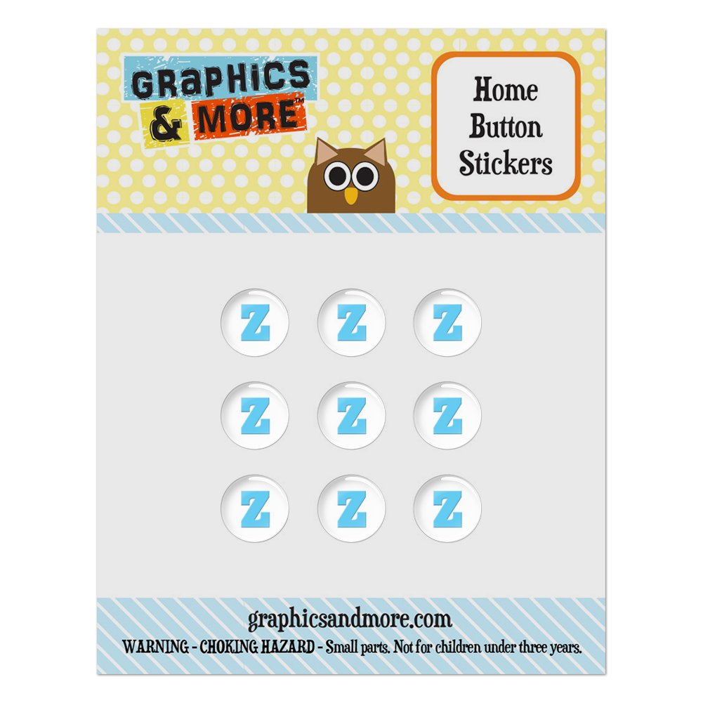 miniature 27  - Bouton Home Stickers Fit iPhone 5 S 6 6 S Plus Lettre Initiale bébé garçon bleu douche