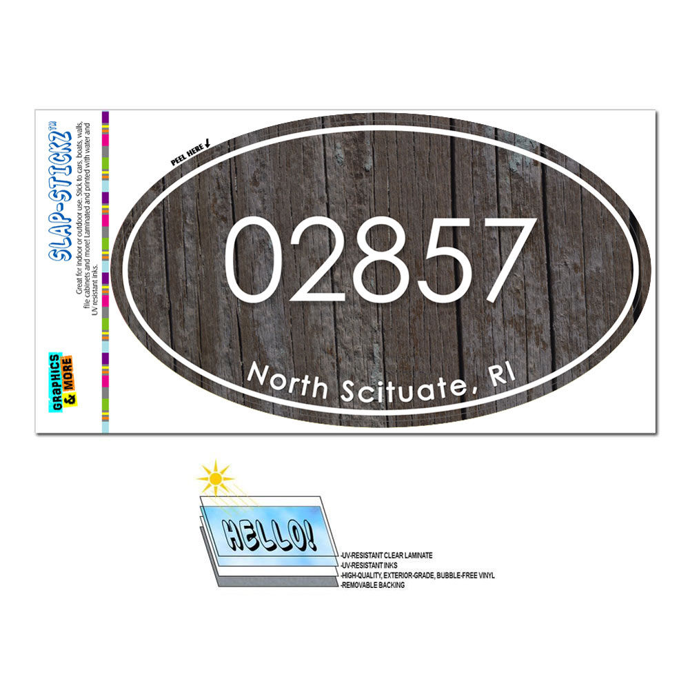 Rhode Island RI Zip Code 02806-02921 Euro Oval Window Bumper Laminated Sticker | eBay