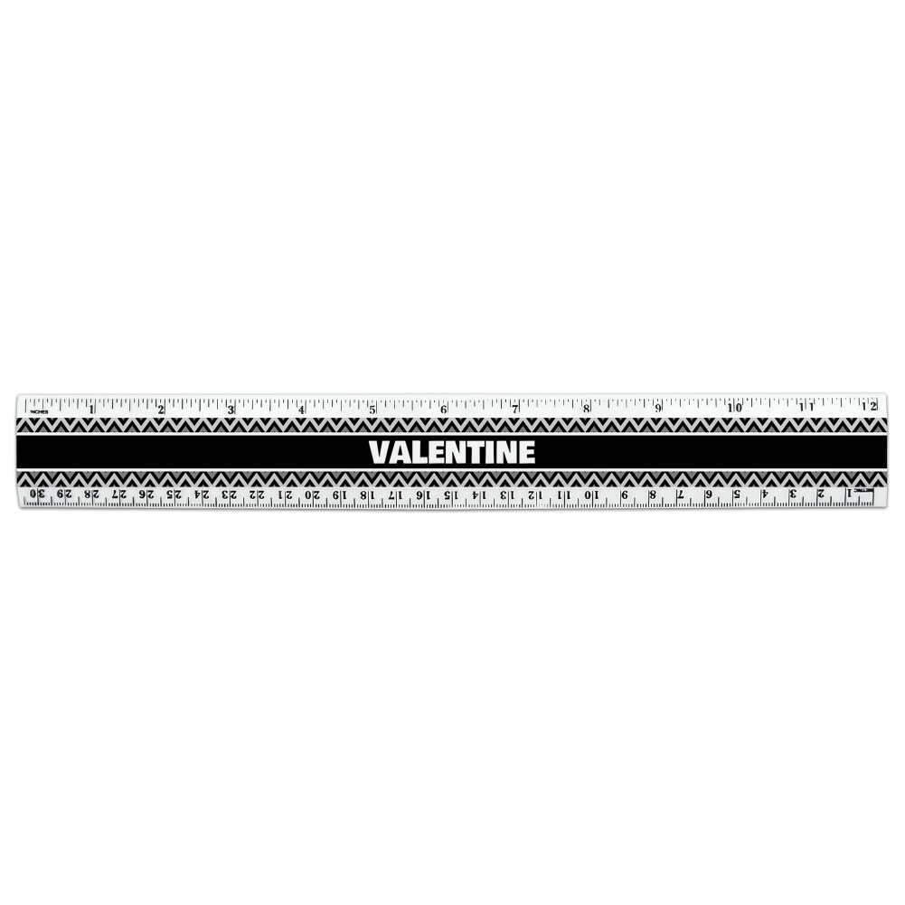 12 Inch Standard and Metric Plastic Ruler I Love Heart Dogs S-Y 