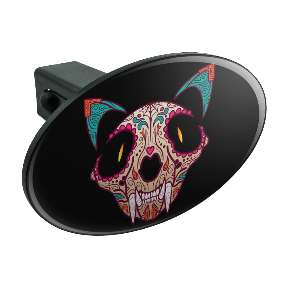 Graphics and More Cat Skull Mexican Day of The Dead Tow Trailer Hitch Cover Plug Insert 