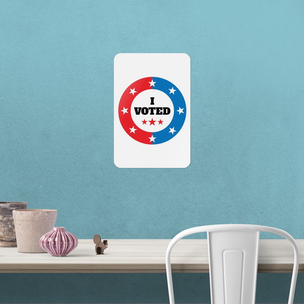 I Voted Red White Blue Patriotic Home Business Office Sign 